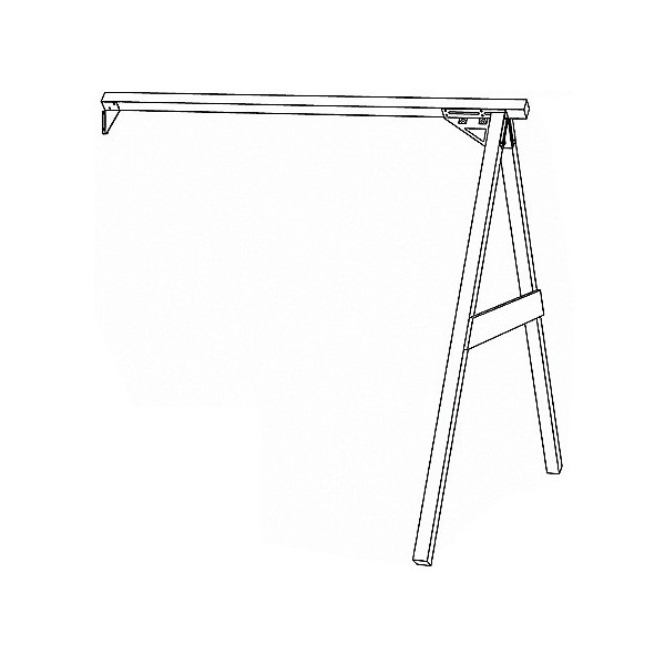 Dvojmiestna hojdačka k detskému domčeku 300cm + 4ks úchytka hojdačiek type o. Extra pevné spojovacie oceľové prvky - hrúbka oceľe 5mm.