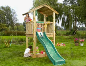 Jungle Casa šmykľavka, pieskovisko, volant, teleskop, hranoly 88x88mm
