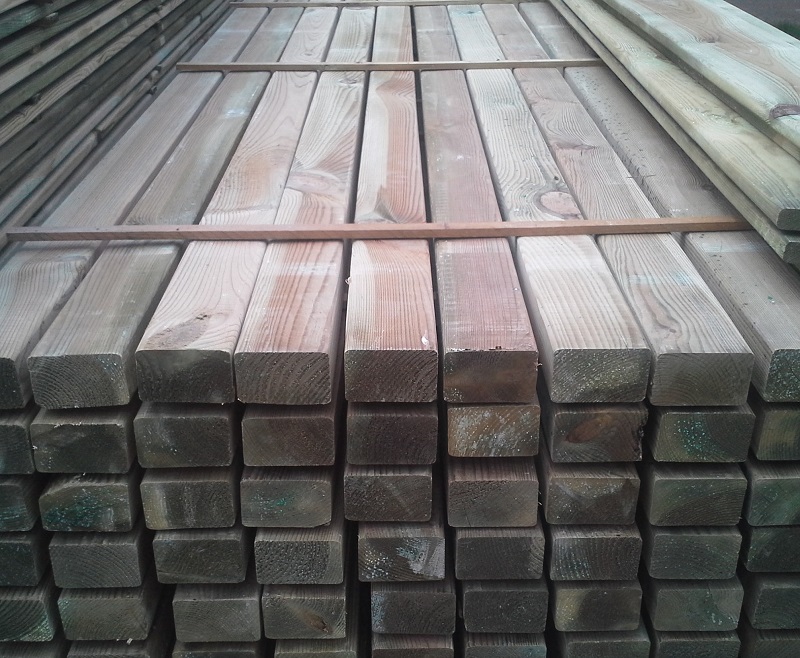 Drevený hranol lata severská borovica 45 x 68 x 3600mm, upravená tlakom