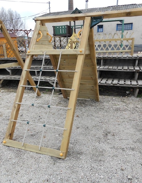 Hojdačka, lezecká stena a lezecká sieť 240cm outlet