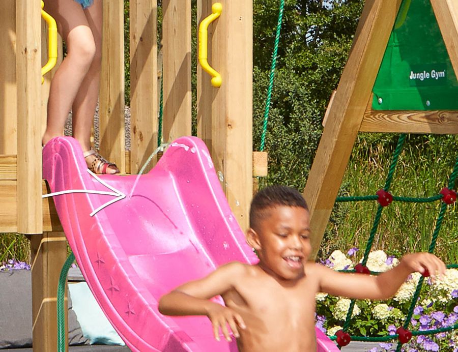 Šmykľavka Jungle Gym 2,65m ružová pink + 2ks bezpečnostné úchytky Handgrip ZDARMA