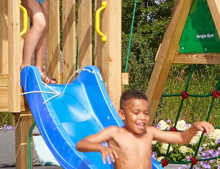 Šmykľavka Jungle Gym 2,65m modrá + 2ks bezpečnostné úchytky Handgrip ZDARMA