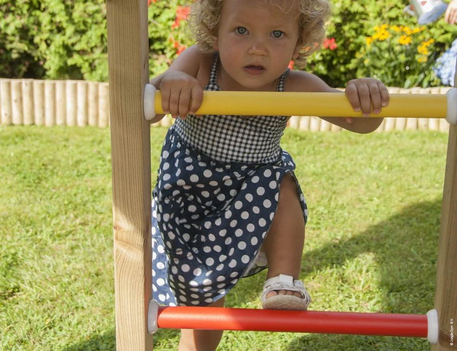 Domček Veža 1,  šmýkačka, dvoj hojdačka, pieskovisko,volant, ďalekohľad, EXTRA Jungle Gym rebrík v cene